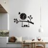 Bird on Tree with Coffee Cup Wooden Wall Clock (BOT1)