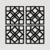 Set 4 Abstract Design Ornaments MDF Wall Decore (ADO1)