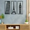 Set 3 Famous Monuments Home MDF Wall Decore (FM1)
