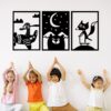 Set 3 Baby Animal Wall Decal Silhouette MDF Wall Decore (BAW1)