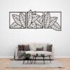 Set 3 Leaves Wall Art for Home MDF Wall Decore (LWA1)