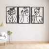 Set 3 Minimalist Abstract Woman MDF Wall Decore (MAW1)