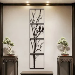 4 Frames Birds On Tree Wall Decor (FNO)