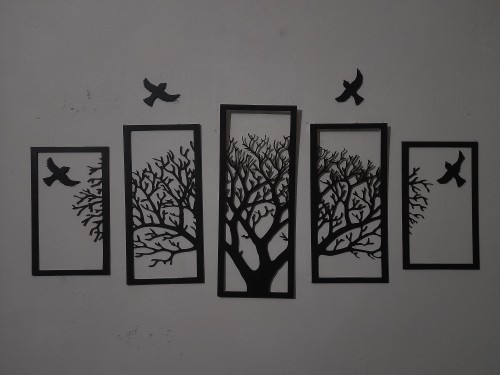 Evento Wooden Wall Art 5 frame Tree Panels Frame Wall Decor (EWW) photo review