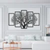 Evento Wooden Wall Art 5 frame Tree Panels Frame Wall Decor (EWW)