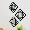 Set Of 3 Square Shapes Wall Mirrors (3SSW)
