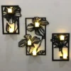 3 Pcs Floral Frames Modern MDF Home Accessories (3P)